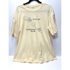 Taylor Swift I Love You It's Ruining My Life Quote Large T-Shirt Fan Merch